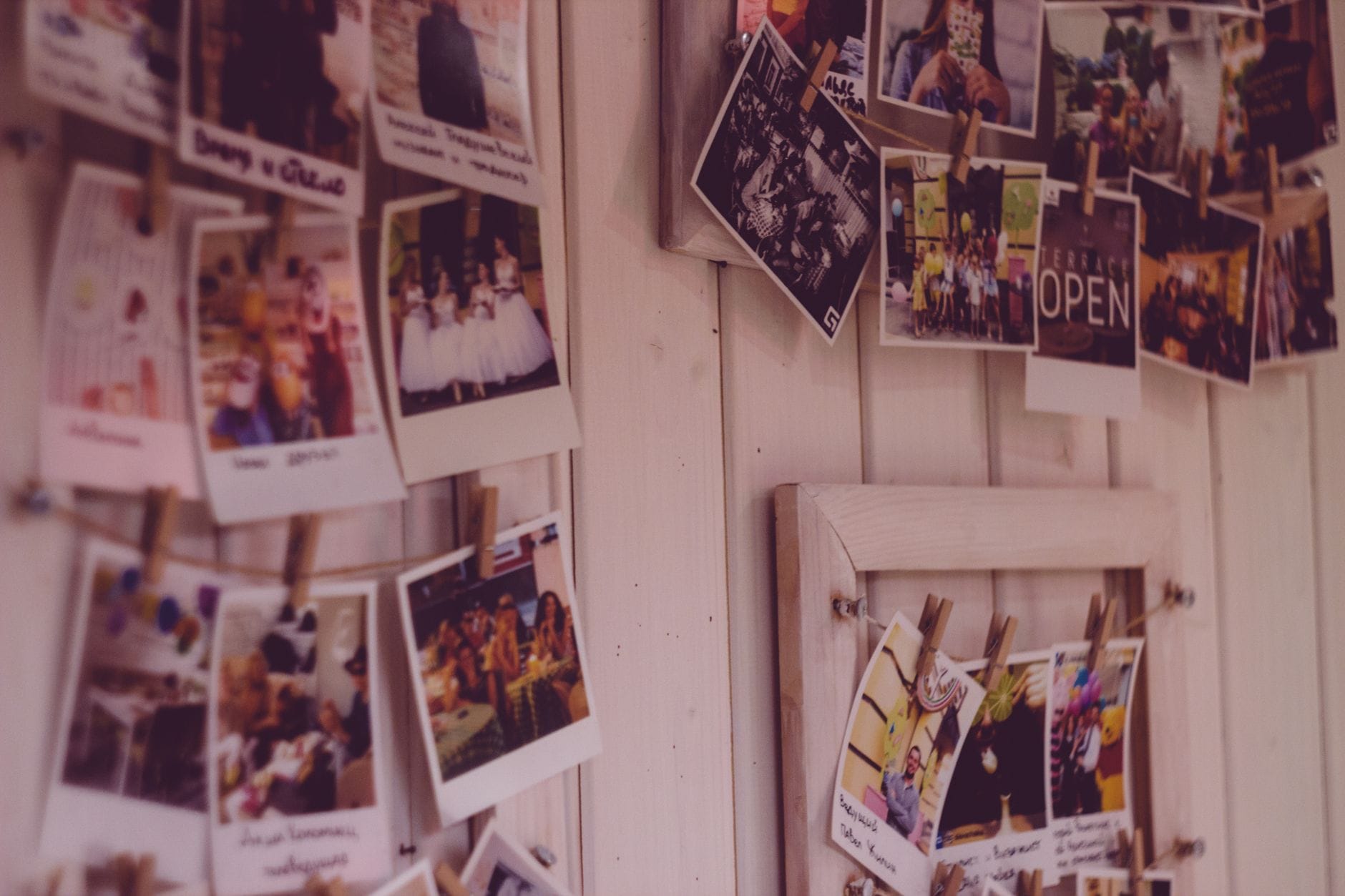 photos on wall